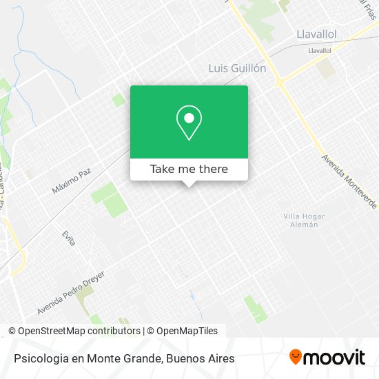 Mapa de Psicologia en Monte Grande