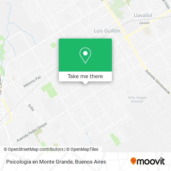 Psicologia en Monte Grande map