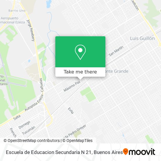 Mapa de Escuela de Educacion Secundaria N 21