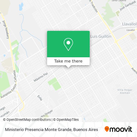 Ministerio Presencia Monte Grande map