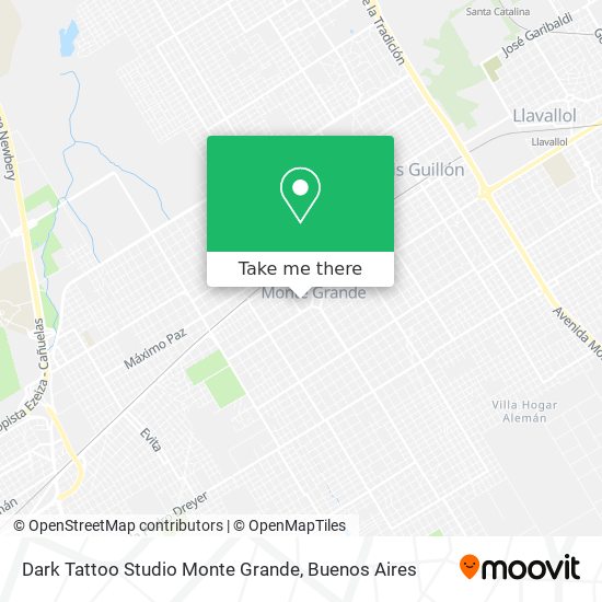 Mapa de Dark Tattoo Studio Monte Grande
