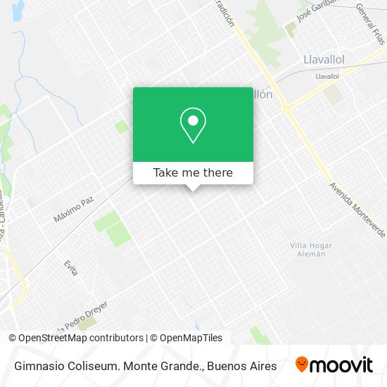 Gimnasio Coliseum. Monte Grande. map