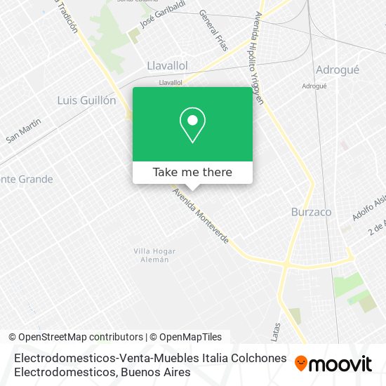 Electrodomesticos-Venta-Muebles Italia Colchones Electrodomesticos map