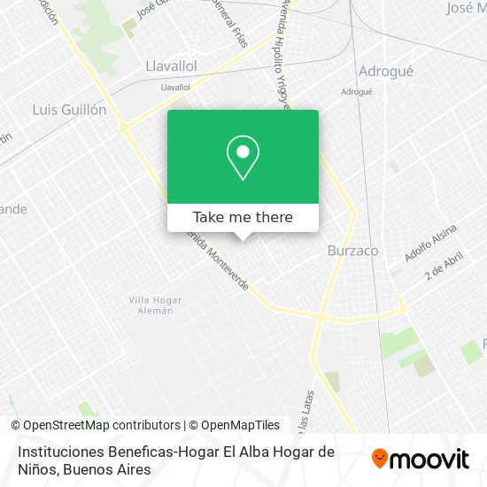 Instituciones Beneficas-Hogar El Alba Hogar de Niños map