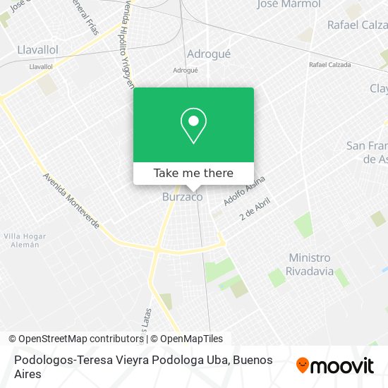 Mapa de Podologos-Teresa Vieyra Podologa Uba