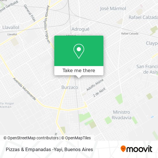 Mapa de Pizzas & Empanadas -Yayi