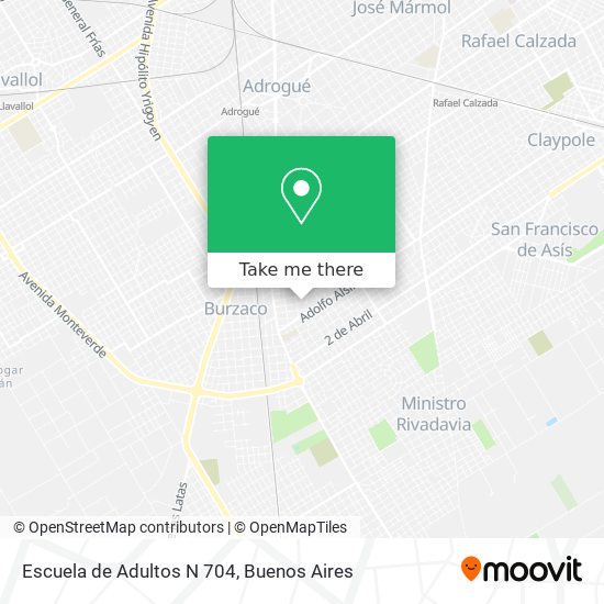 Escuela de Adultos N 704 map