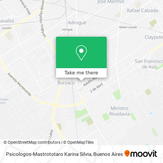 Psicologos-Mastrototaro Karina Silvia map