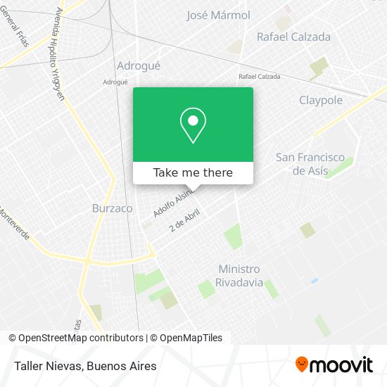 Taller Nievas map