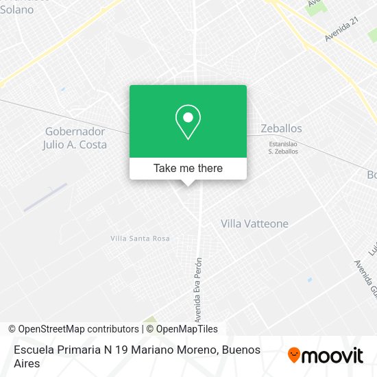 Mapa de Escuela Primaria N 19 Mariano Moreno