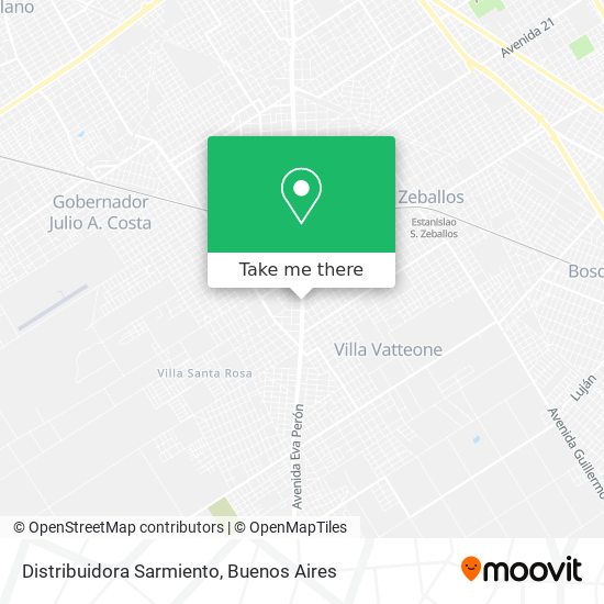 Distribuidora Sarmiento map
