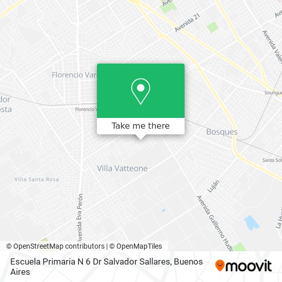 Mapa de Escuela Primaria N 6 Dr Salvador Sallares