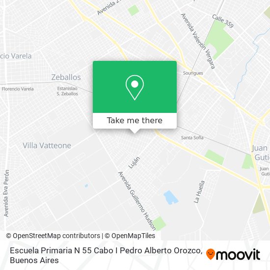 Mapa de Escuela Primaria N 55 Cabo I Pedro Alberto Orozco