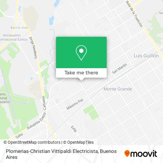 Mapa de Plomerias-Christian Vittipaldi Electricista