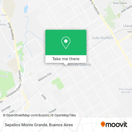 Sepelios Monte Grande map