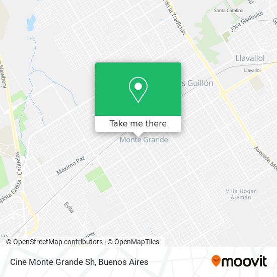 Mapa de Cine Monte Grande Sh