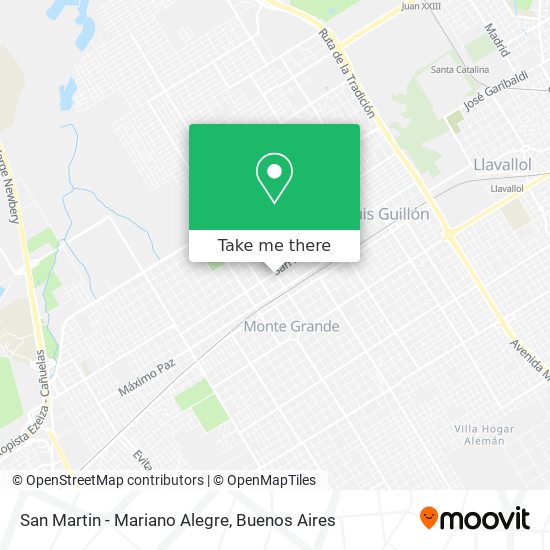 San Martin - Mariano Alegre map