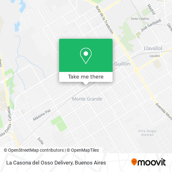 Mapa de La Casona del Osso Delivery