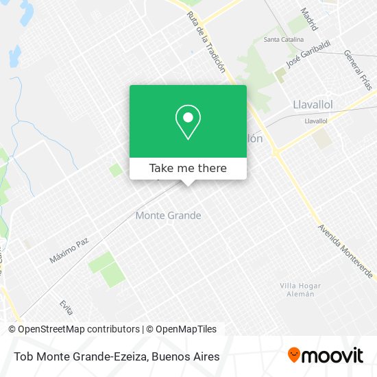 Tob Monte Grande-Ezeiza map