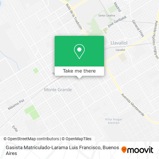 Mapa de Gasista Matriculado-Larama Luis Francisco