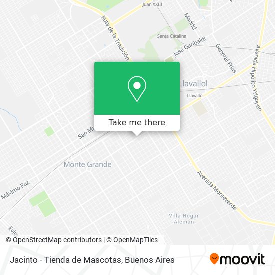 Mapa de Jacinto - Tienda de Mascotas