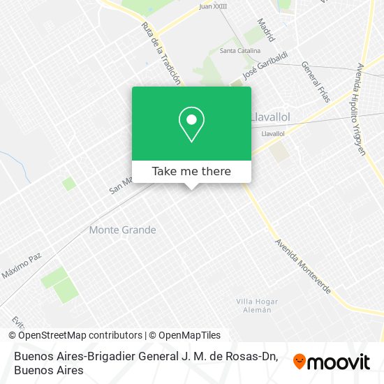 Buenos Aires-Brigadier General J. M. de Rosas-Dn map