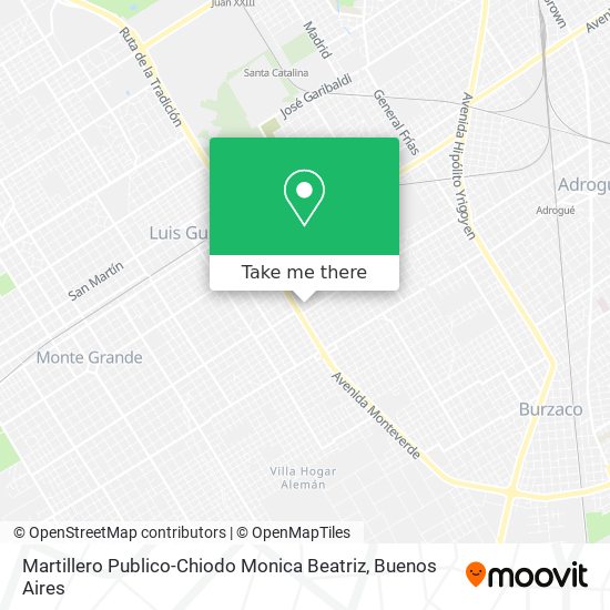 Mapa de Martillero Publico-Chiodo Monica Beatriz