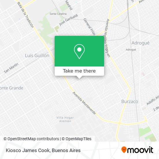 Mapa de Kiosco James Cook