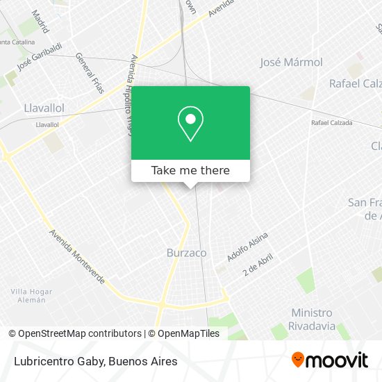 Mapa de Lubricentro Gaby