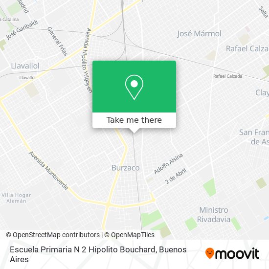 Mapa de Escuela Primaria N 2 Hipolito Bouchard