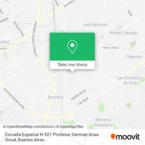 Mapa de Escuela Especial N 507 Profesor German Arias Duval