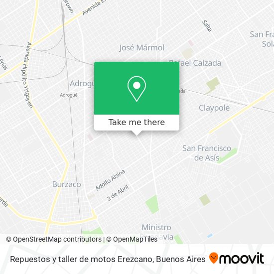 Repuestos y taller de motos Erezcano map