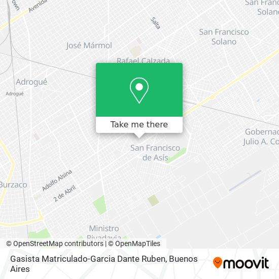 Gasista Matriculado-Garcia Dante Ruben map