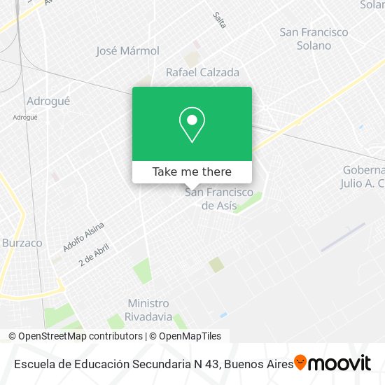 Escuela de Educación Secundaria N 43 map