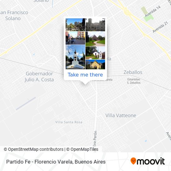 Partido Fe - Florencio Varela map