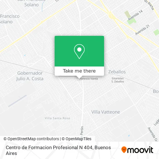 Mapa de Centro de Formacion Profesional N 404