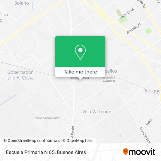 Escuela Primaria N 65 map