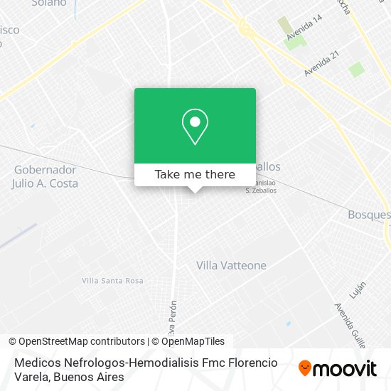 Medicos Nefrologos-Hemodialisis Fmc Florencio Varela map