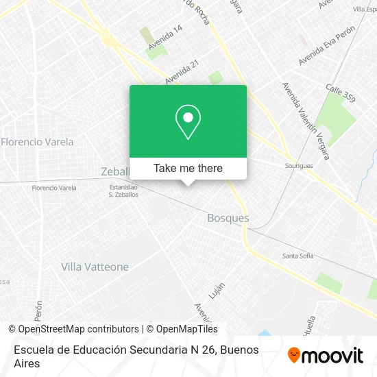 Mapa de Escuela de Educación Secundaria N 26