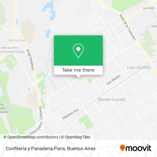 Confiteria y Panaderia Paris map