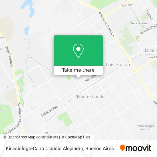 Kinesiólogo-Cairo Claudio Alejandro map