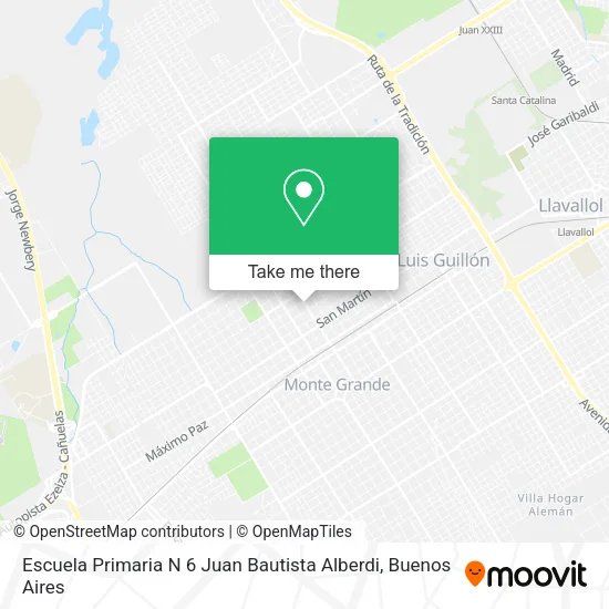Escuela Primaria N 6 Juan Bautista Alberdi map