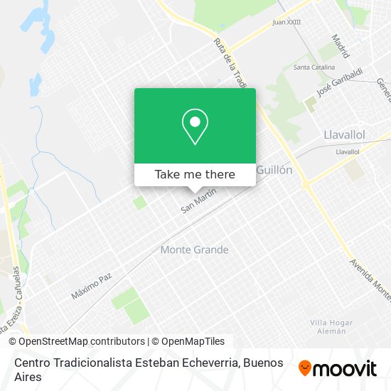 Mapa de Centro Tradicionalista Esteban Echeverria