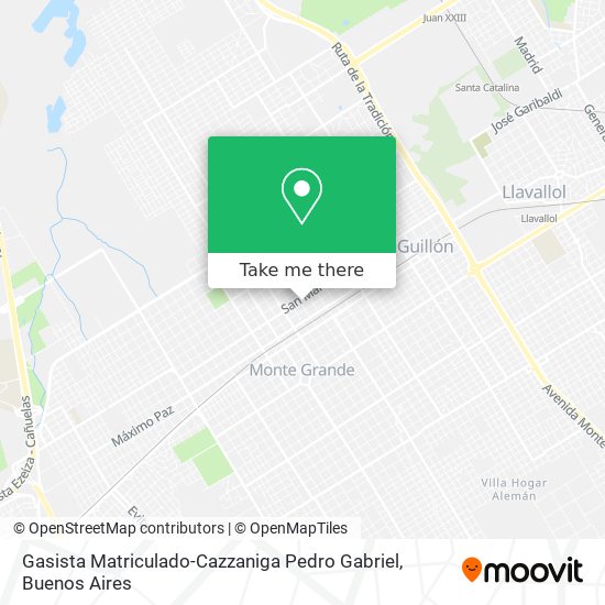 Mapa de Gasista Matriculado-Cazzaniga Pedro Gabriel