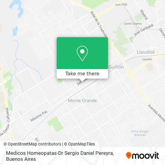 Medicos Homeopatas-Dr Sergio Daniel Pereyra map