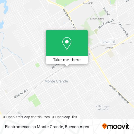 Mapa de Electromecanica Monte Grande