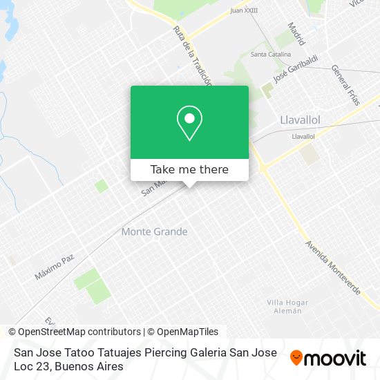 Mapa de San Jose Tatoo Tatuajes Piercing Galeria San Jose Loc 23