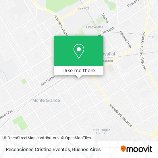 Mapa de Recepciones Cristina Eventos