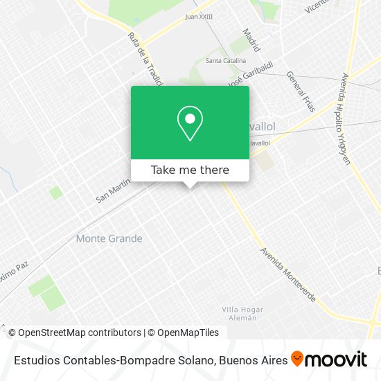 Estudios Contables-Bompadre Solano map