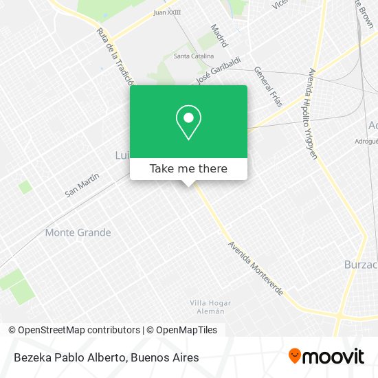 Bezeka Pablo Alberto map